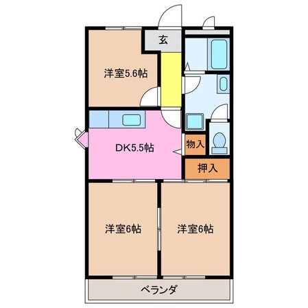 クレール立松の物件間取画像